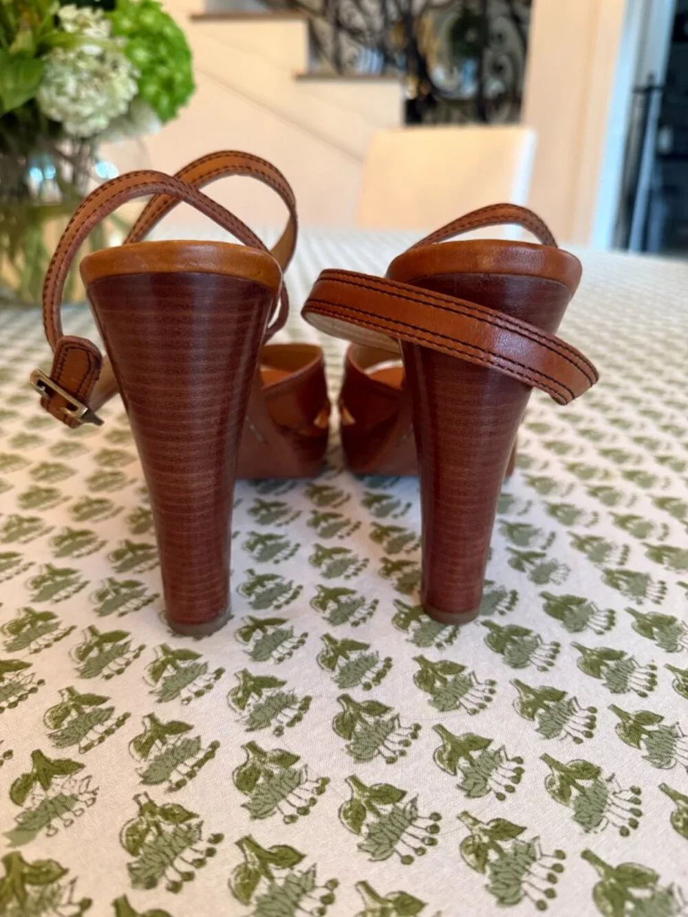 Michael Kors Brown Leather Heel Sandals | Womens Size 9